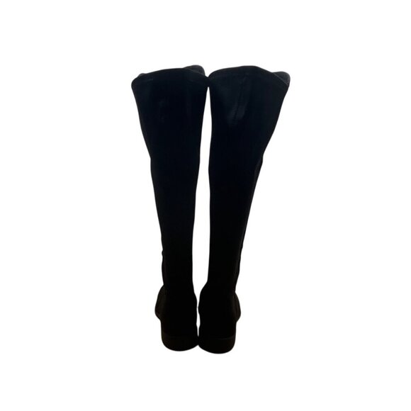 Shoe Ahoic Women’s Black Faux Suede Inside Zipper closure Knee High Boots Size 6 - Picture 4 of 9